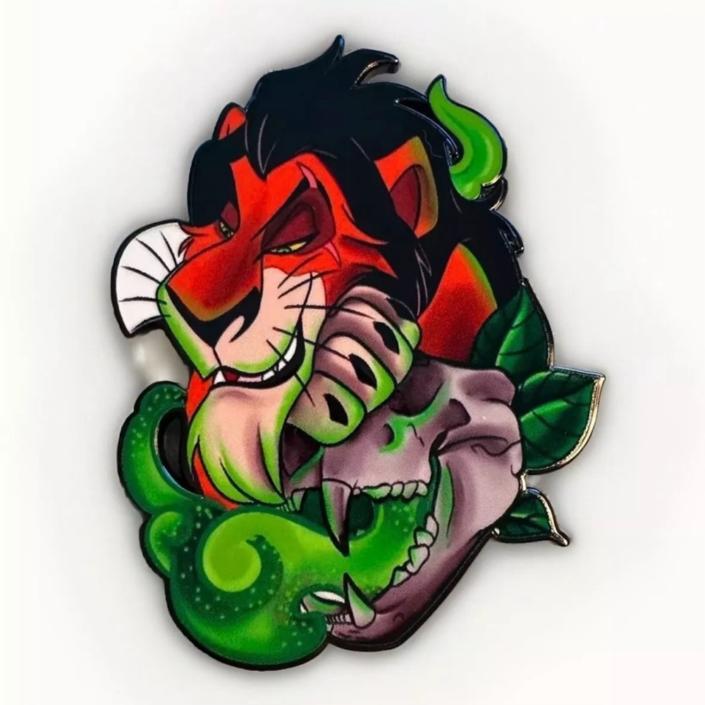 Disney Fantasy Pin Scar Lion King Villain Skull 3" Large Jumbo Collectible New